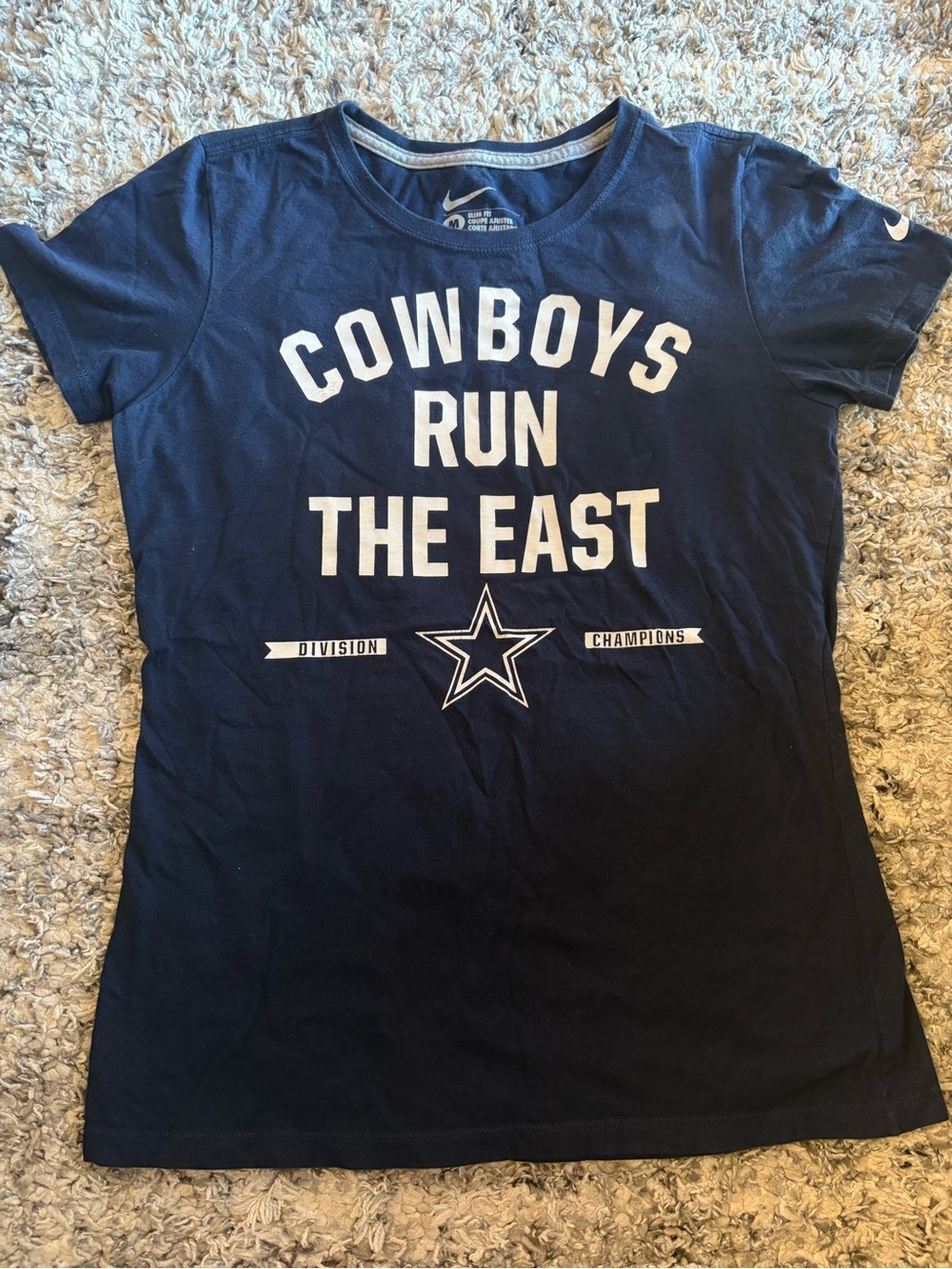 Nike Navy Blue Cowboys Graphic Short Sleeve Tee
